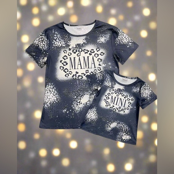 M/L/XL NEW Womens "MAMA" Print Graphic Tee Cheetah - Mom and Me Matching Shirts - Picture 5 of 8